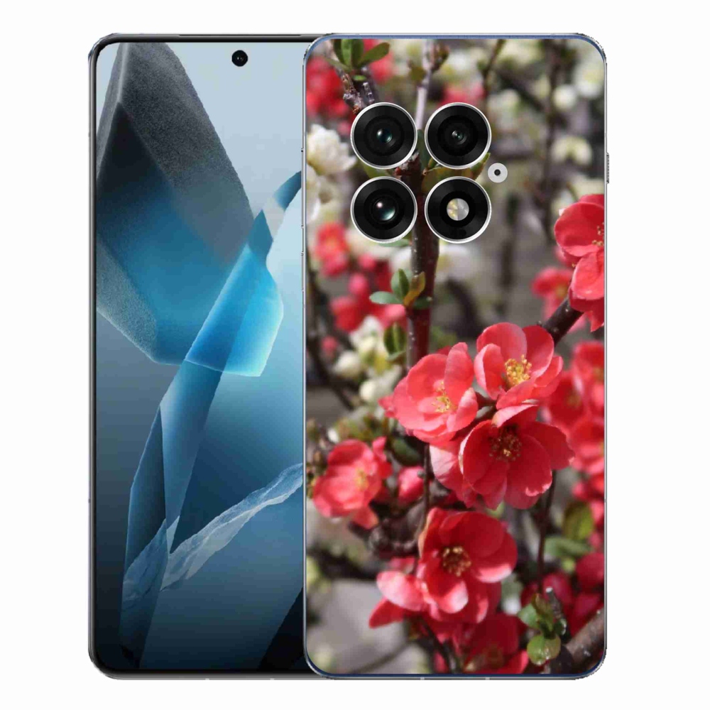 Gelový kryt mmCase na One Plus 13 - červené květy
