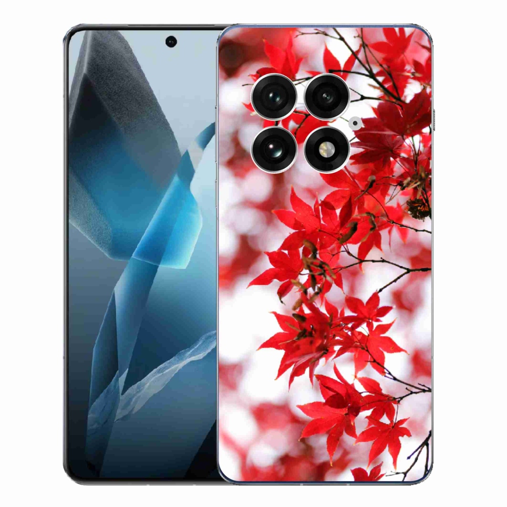 Gelový kryt mmCase na One Plus 13 - červené listy