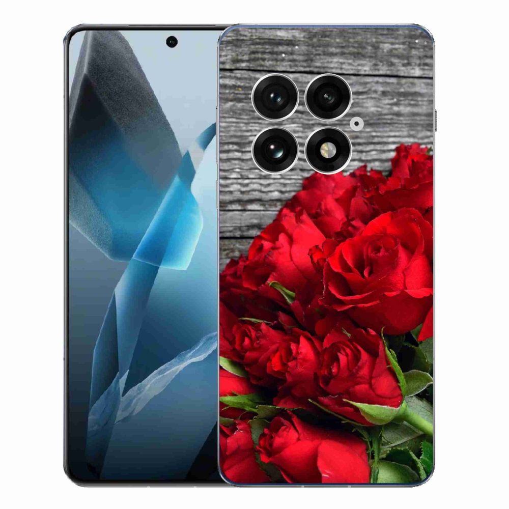 Gelový kryt mmCase na One Plus 13 - červené růže