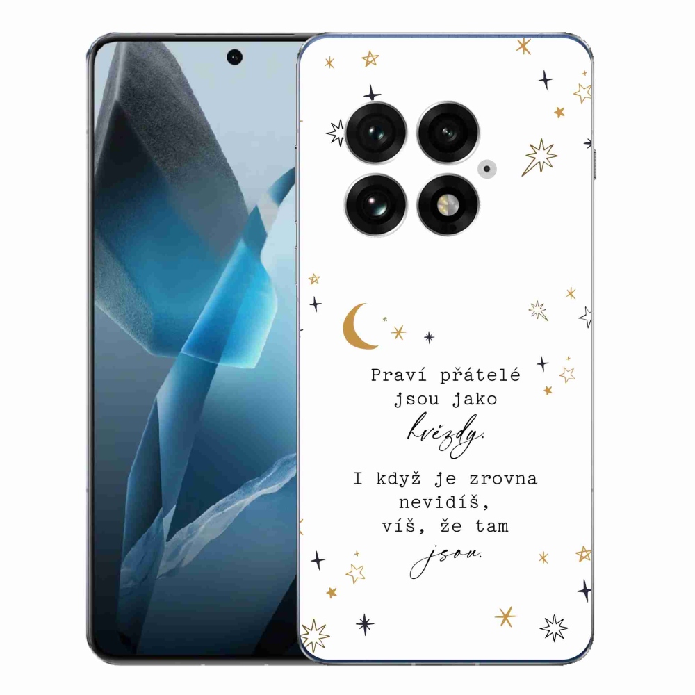 Gelový kryt mmCase na One Plus 13 - citát 6 bílé pozadí