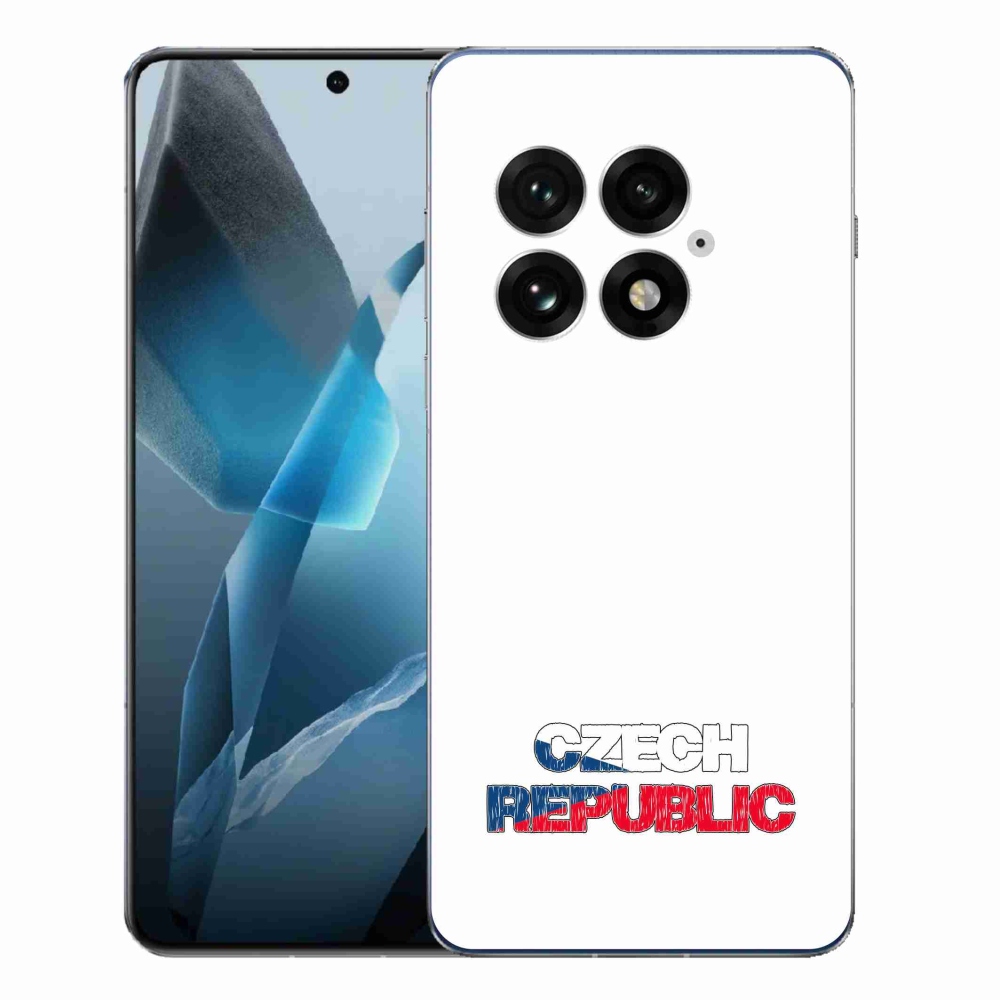Gelový kryt mmCase na One Plus 13 - Czech Republic bílé pozadí