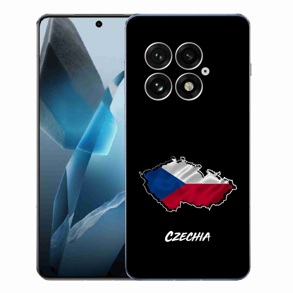 Gelový kryt mmCase na One Plus 13 - Czechia černé pozadí