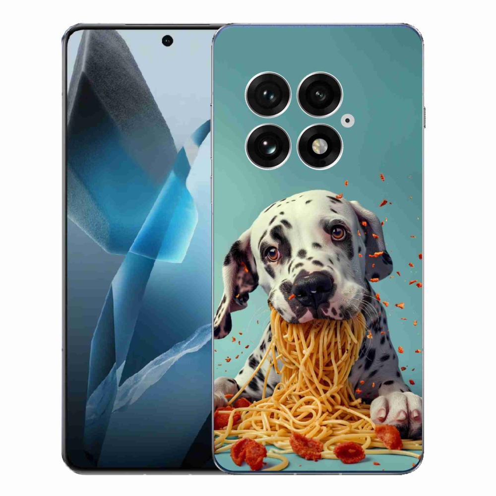 Gelový kryt mmCase na One Plus 13 - dalmatin a špagety