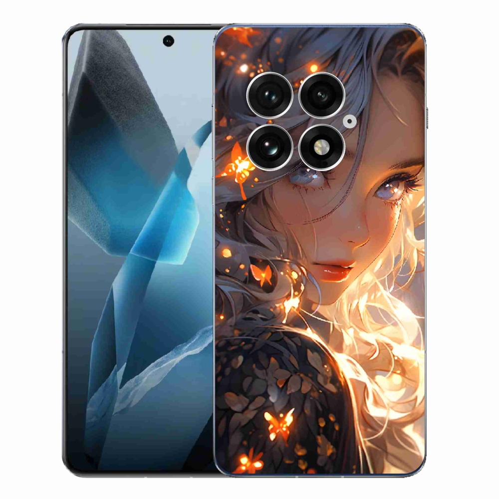 Gelový kryt mmCase na One Plus 13 - dívka a motýli