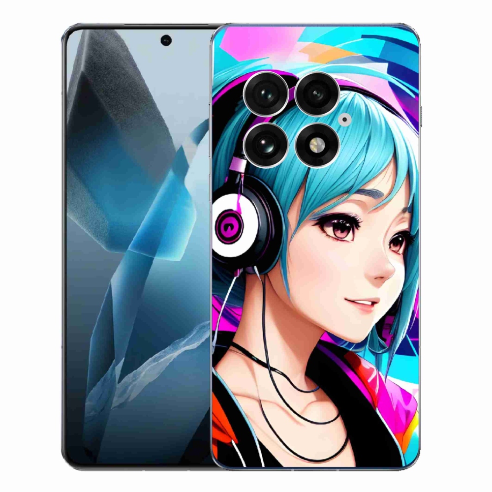 Gelový kryt mmCase na One Plus 13 - dívka se sluchátky