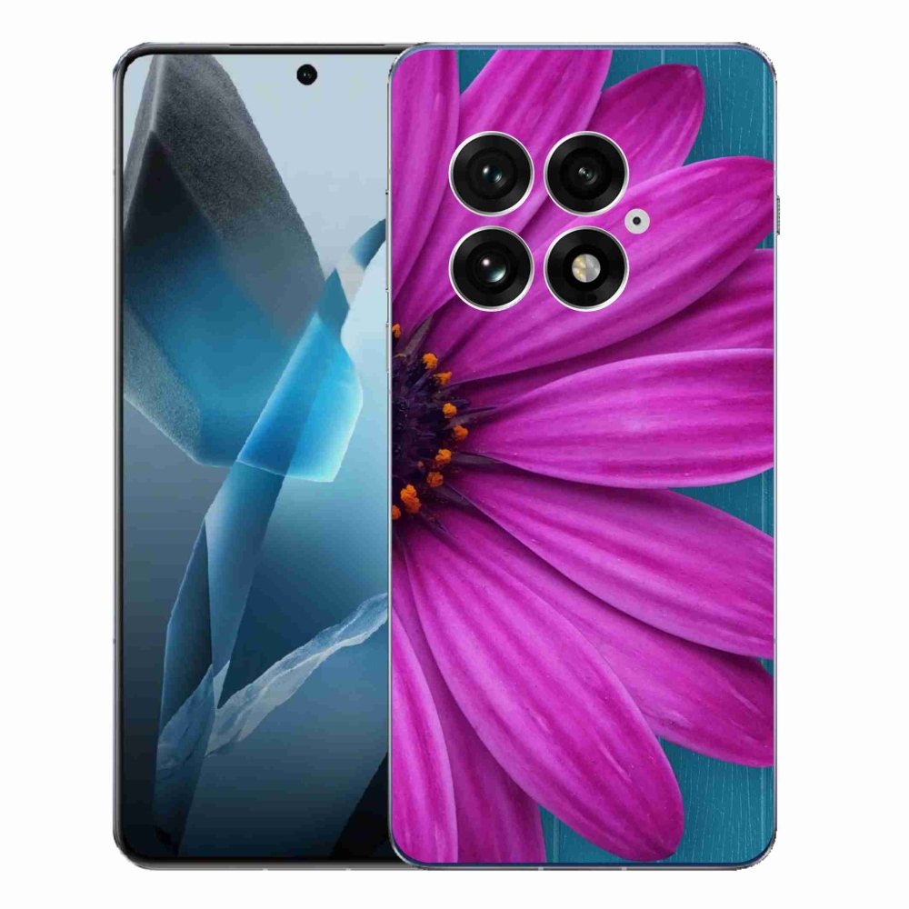 Gelový kryt mmCase na One Plus 13 - fialová kopretina