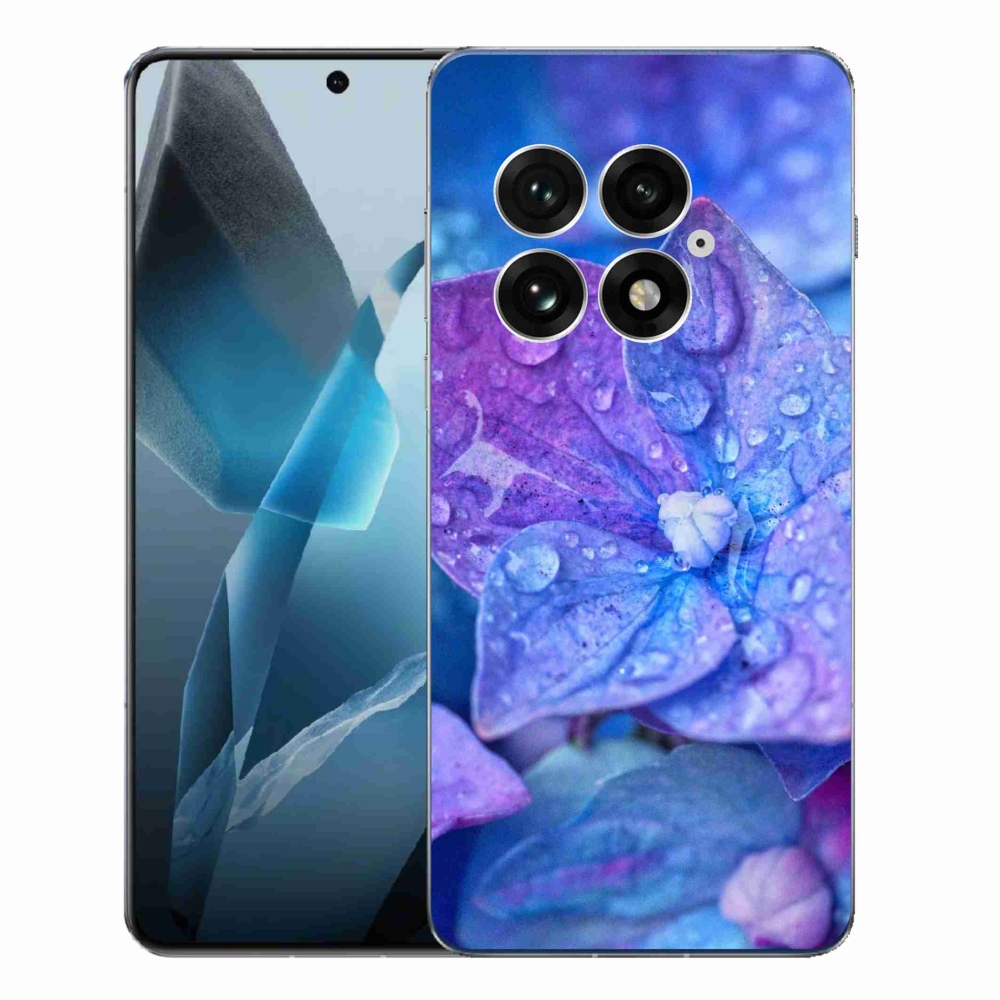 Gelový kryt mmCase na One Plus 13 - fialový květ