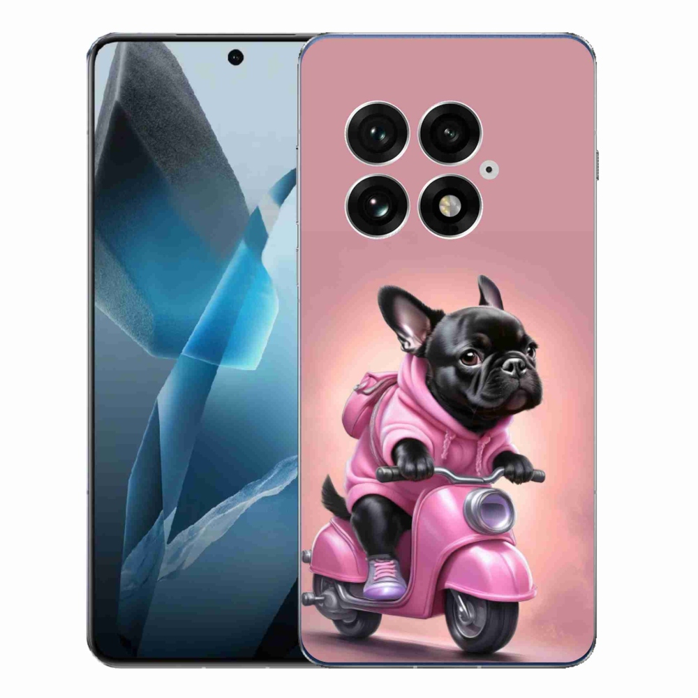Gelový kryt mmCase na One Plus 13 - francouzský buldoček na skútru