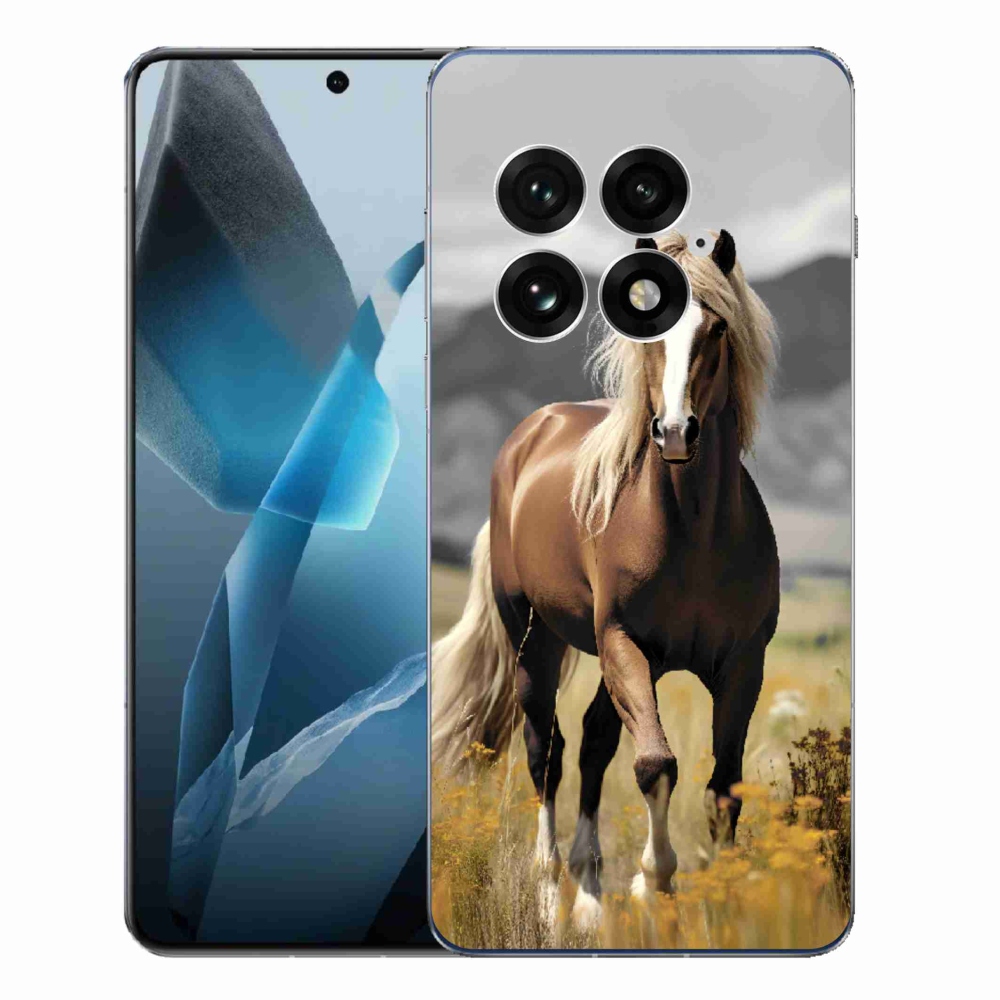 Gelový kryt mmCase na One Plus 13 - hnědý kůň 1