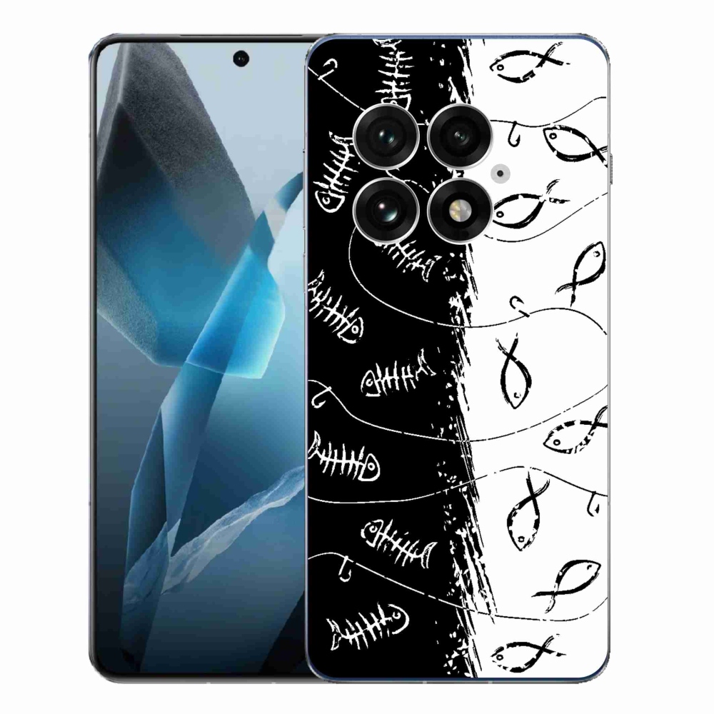 Gelový kryt mmCase na One Plus 13 - kostry a rybky