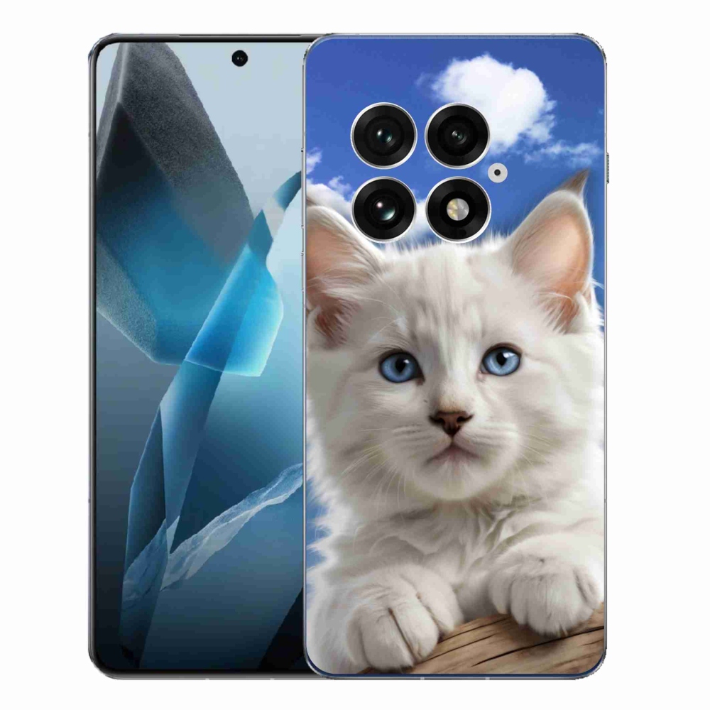 Gelový kryt mmCase na One Plus 13 - kotě a oblaka