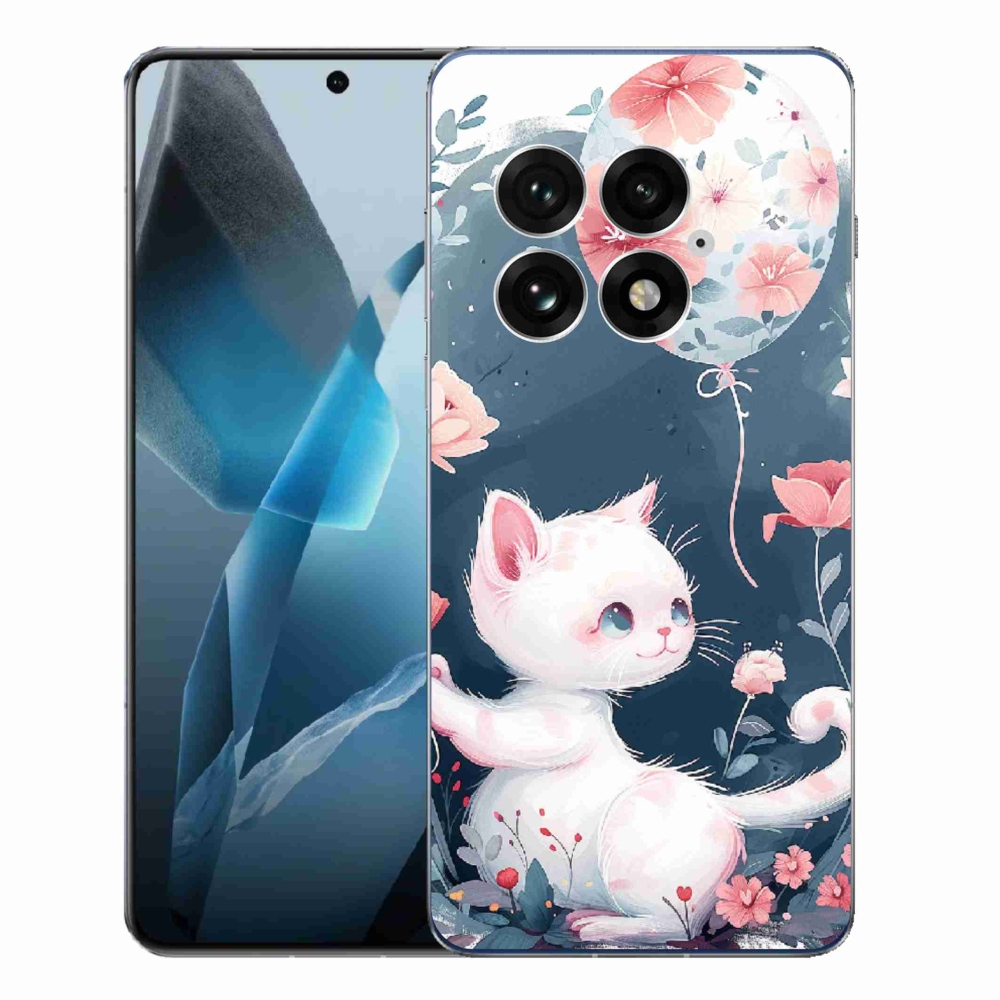 Gelový kryt mmCase na One Plus 13 - kotě s balónkem
