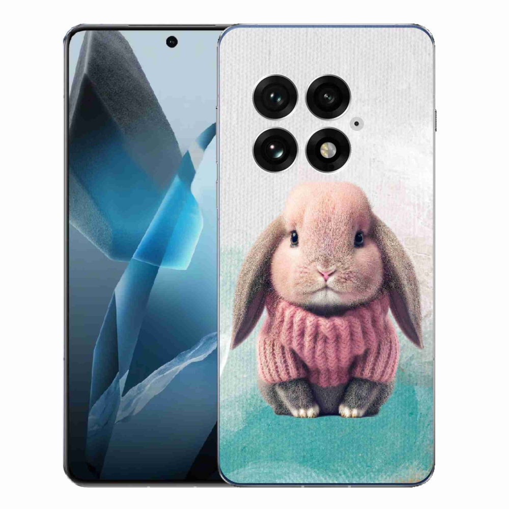 Gelový kryt mmCase na One Plus 13 - králíček ve svetru