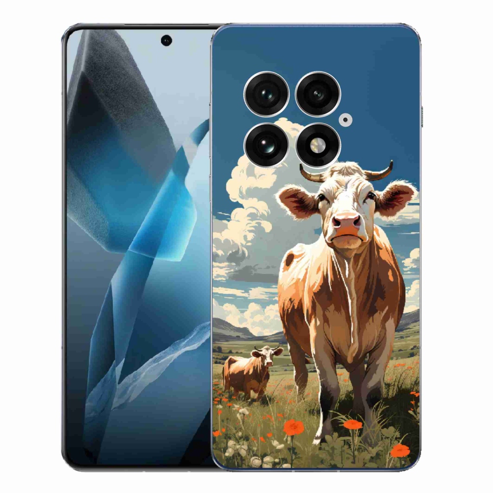 Gelový kryt mmCase na One Plus 13 - krávy na louce