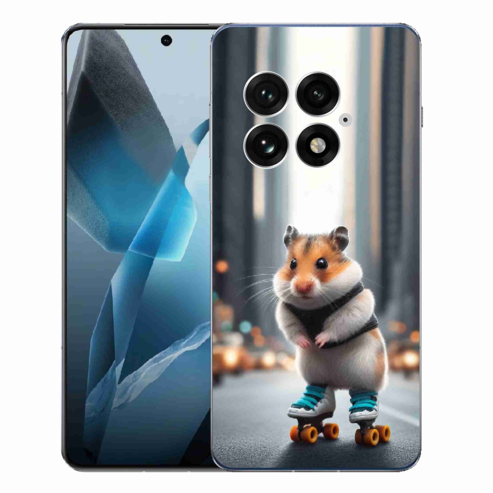 Gelový kryt mmCase na One Plus 13 - křeček na bruslích