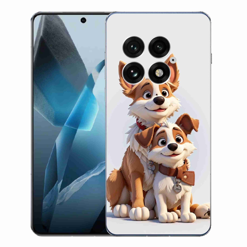 Gelový kryt mmCase na One Plus 13 - kreslení psi