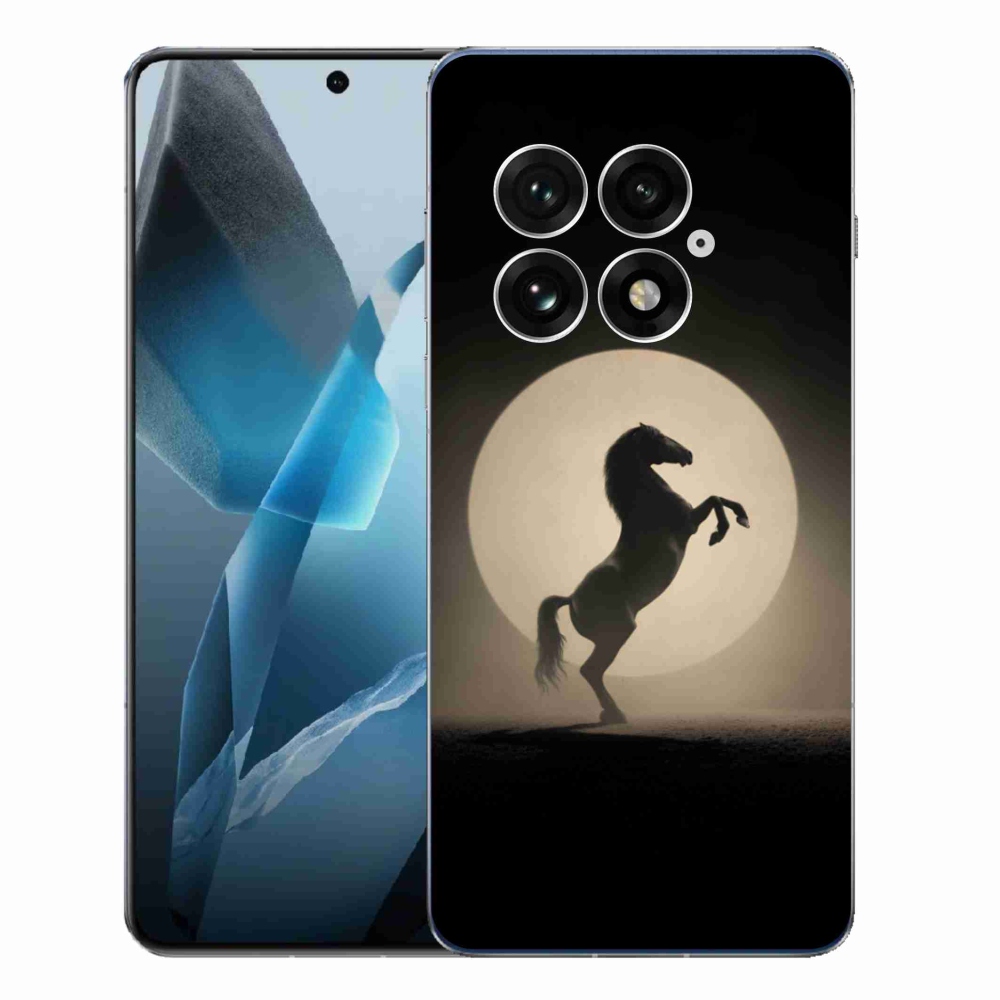 Gelový kryt mmCase na One Plus 13 - kůň v siluetě