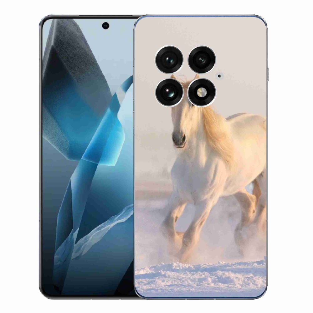 Gelový kryt mmCase na One Plus 13 - kůň ve sněhu