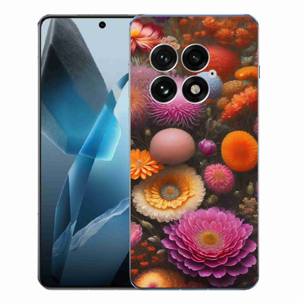 Gelový kryt mmCase na One Plus 13 - květinová kompozice