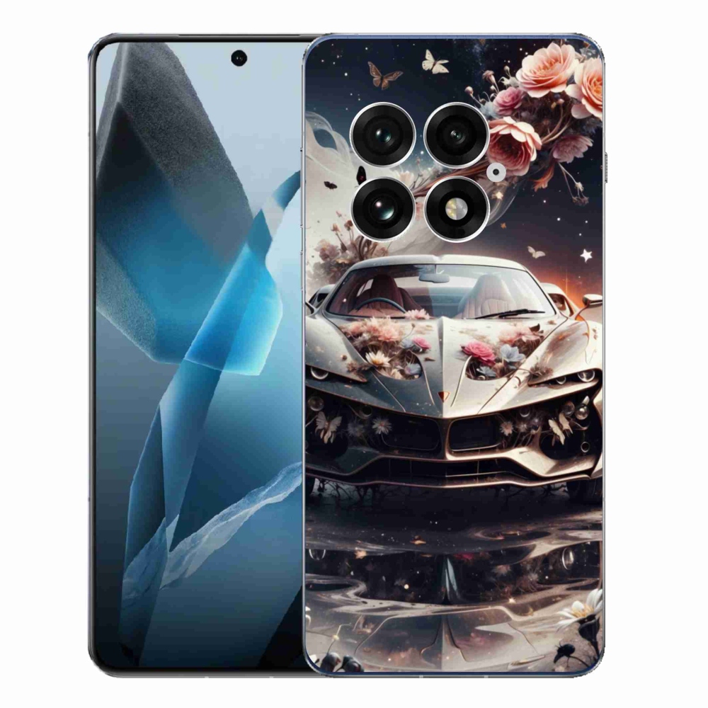 Gelový kryt mmCase na One Plus 13 - květinový sportovní vůz