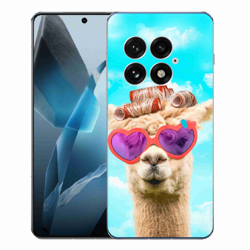 Gelový kryt mmCase na One Plus 13 - lama s brýlemi