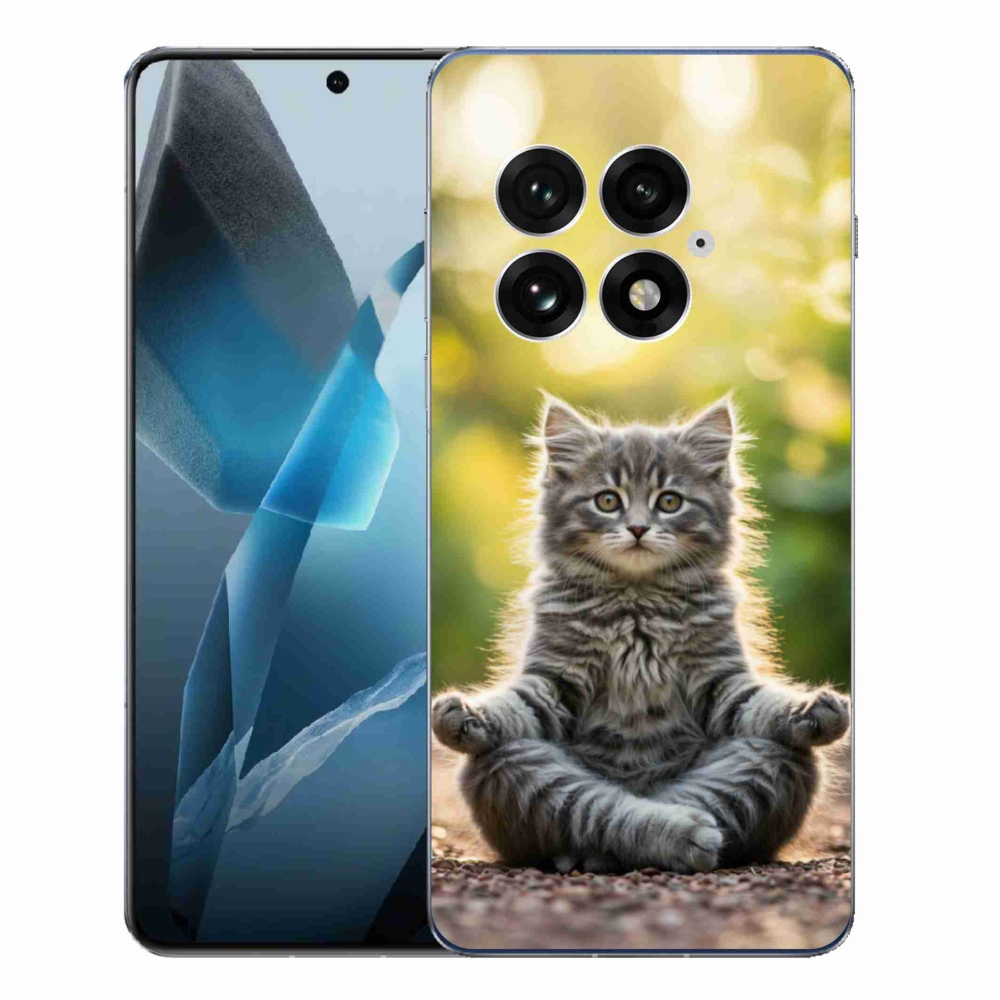 Gelový kryt mmCase na One Plus 13 - meditující kotě