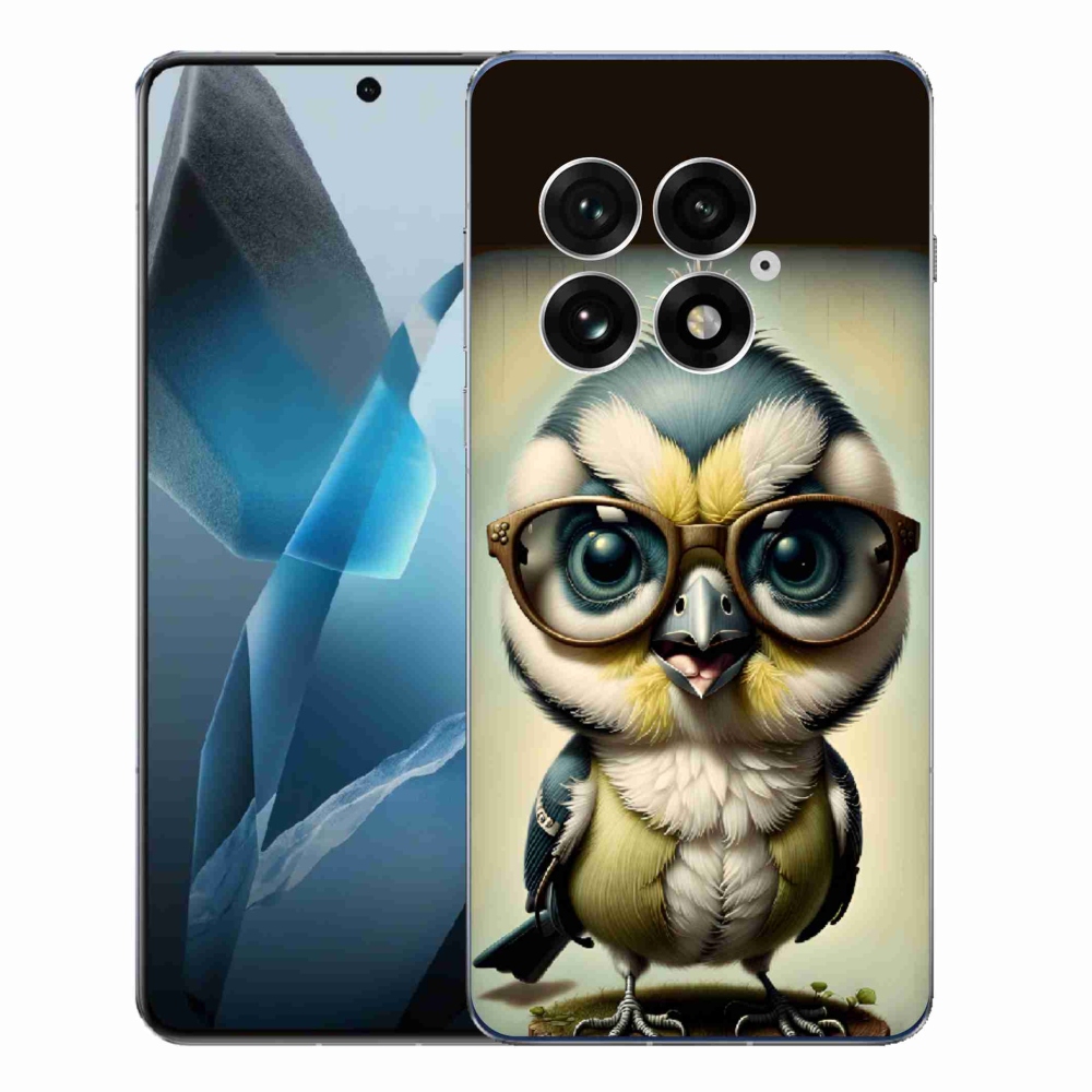 Gelový kryt mmCase na One Plus 13 - mládě s brýlemi