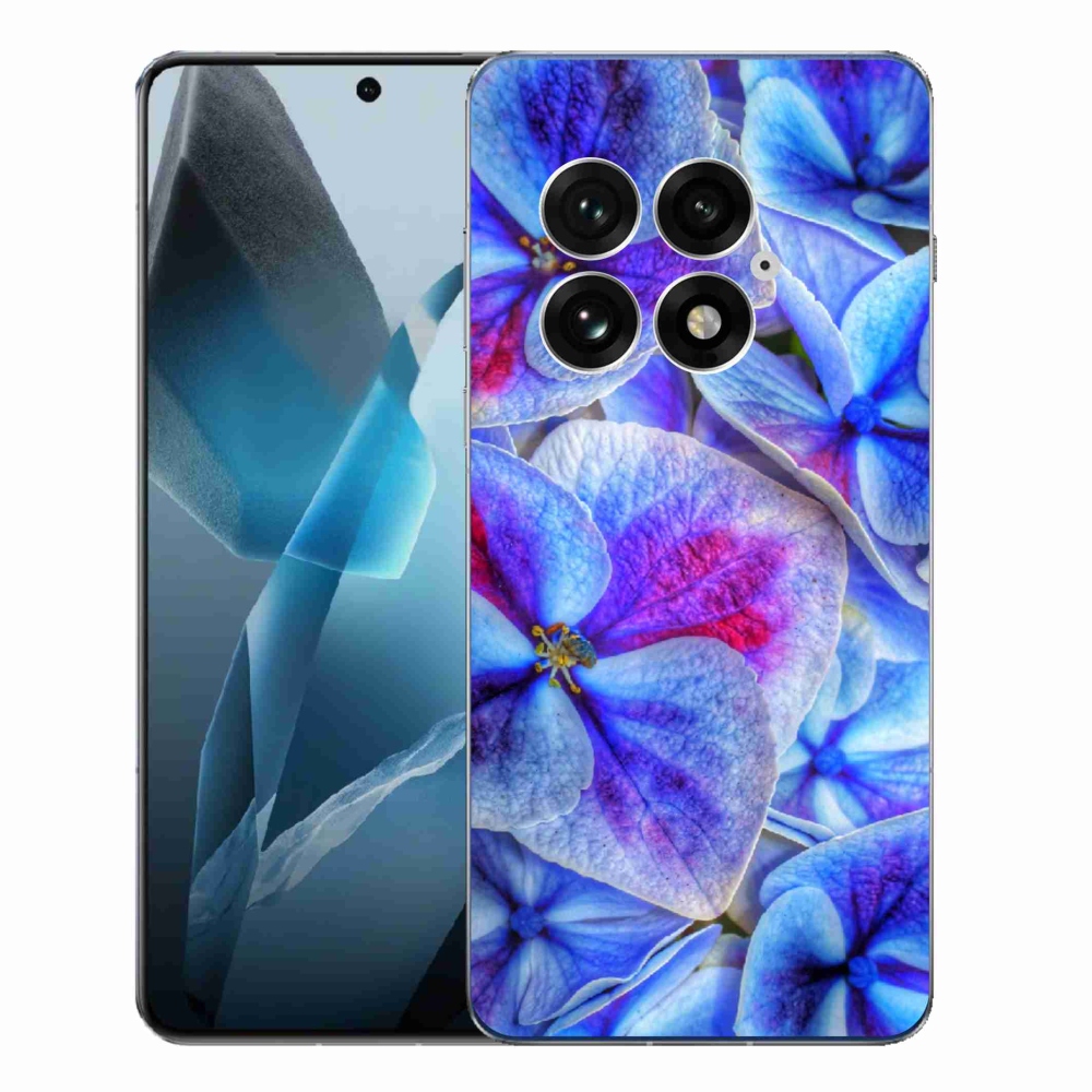 Gelový kryt mmCase na One Plus 13 - modré květy 1