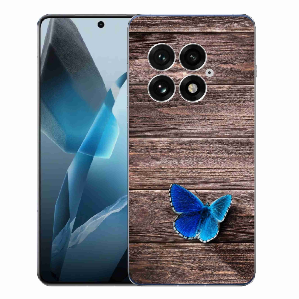 Gelový kryt mmCase na One Plus 13 - modrý motýl 1