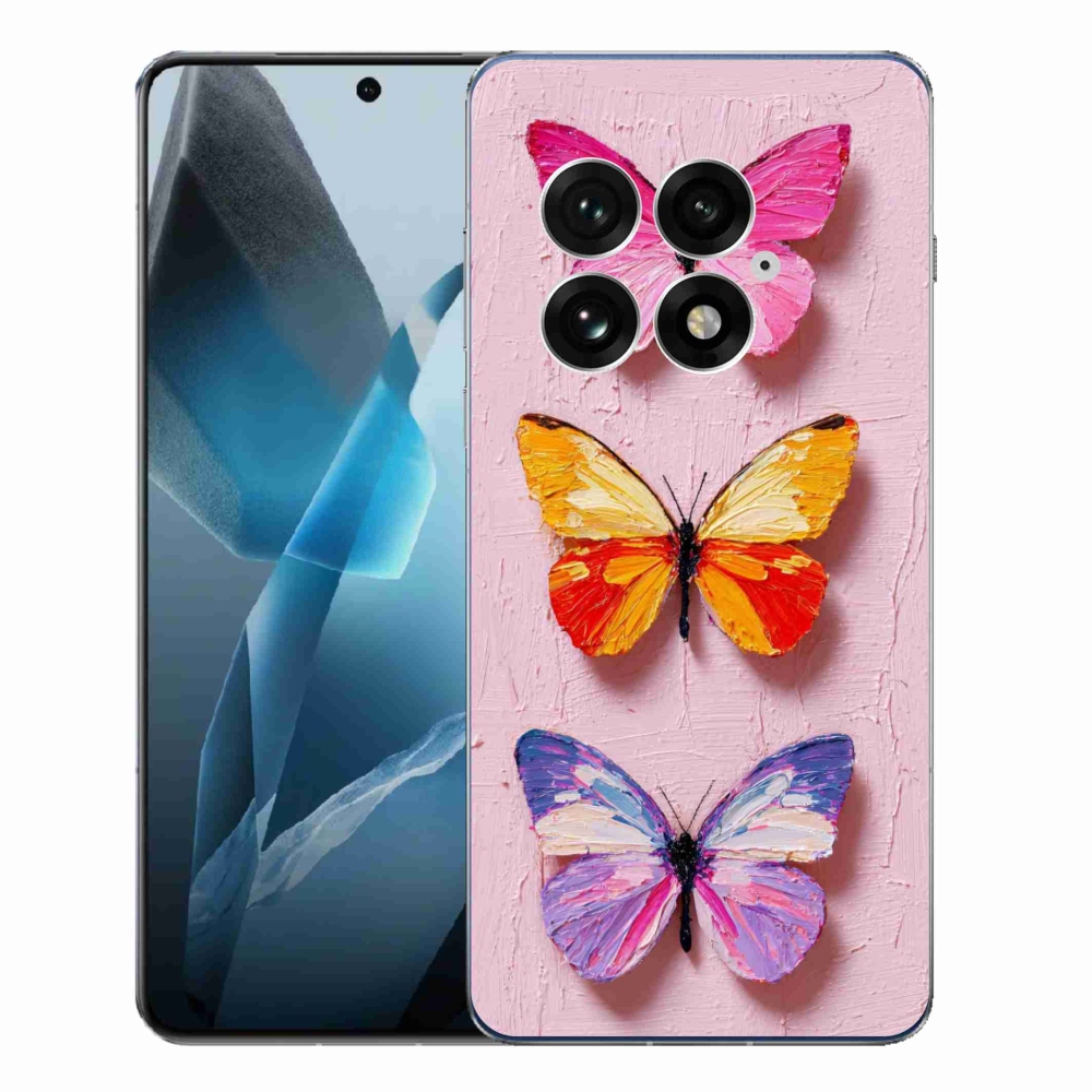 Gelový kryt mmCase na One Plus 13 - motýlí trojice