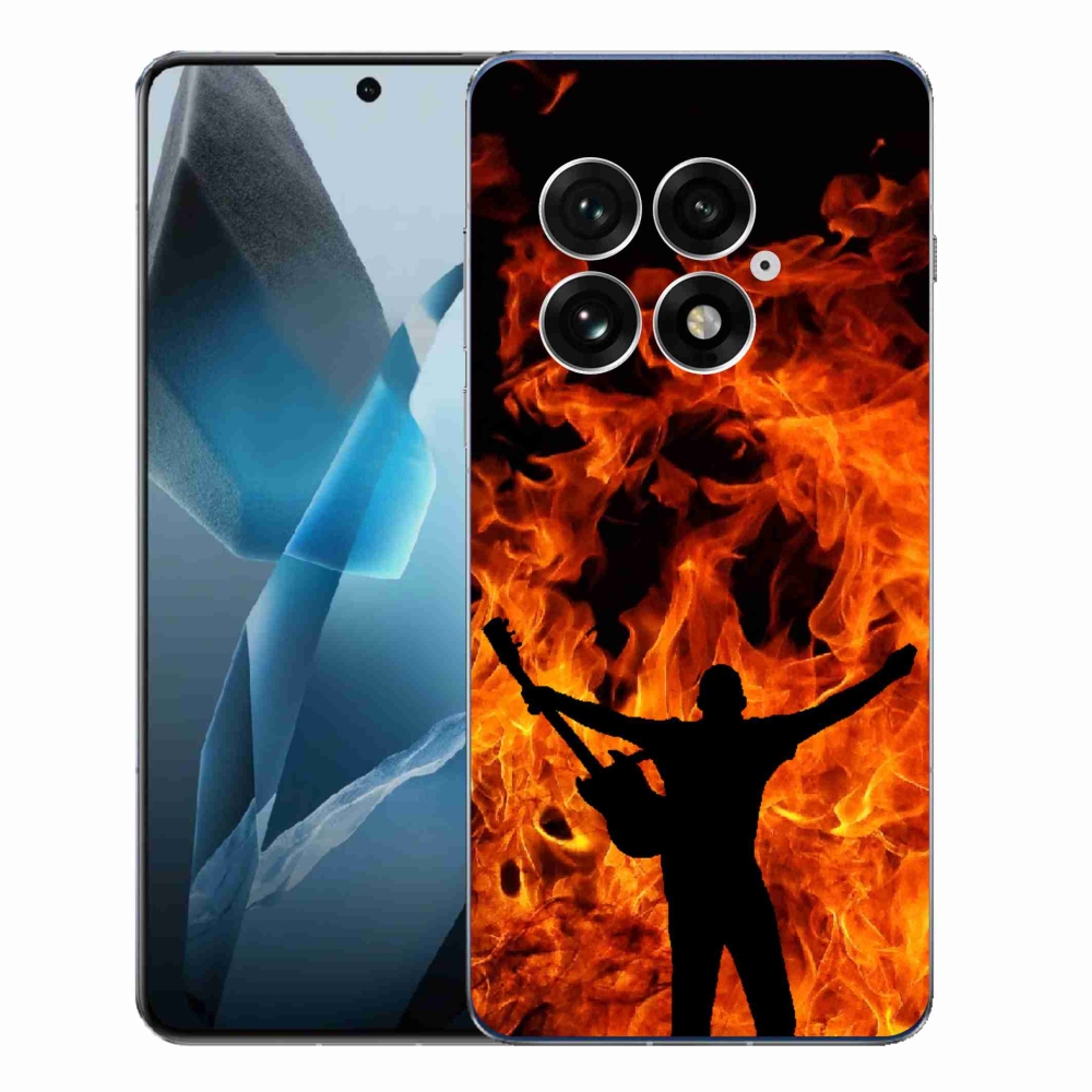 Gelový kryt mmCase na One Plus 13 - muzikant a oheň