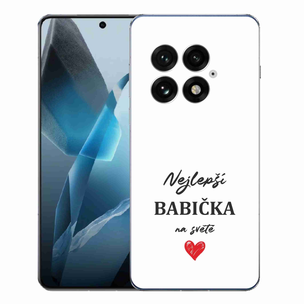 Gelový kryt mmCase na One Plus 13 - nejlepší babička 1 bílé pozadí