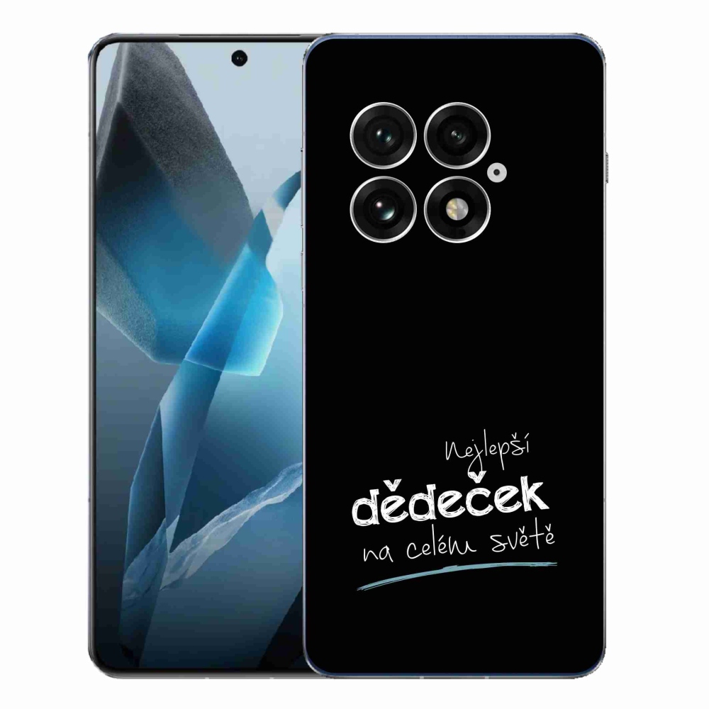 Gelový kryt mmCase na One Plus 13 - nejlepší dědeček 3 černé pozadí