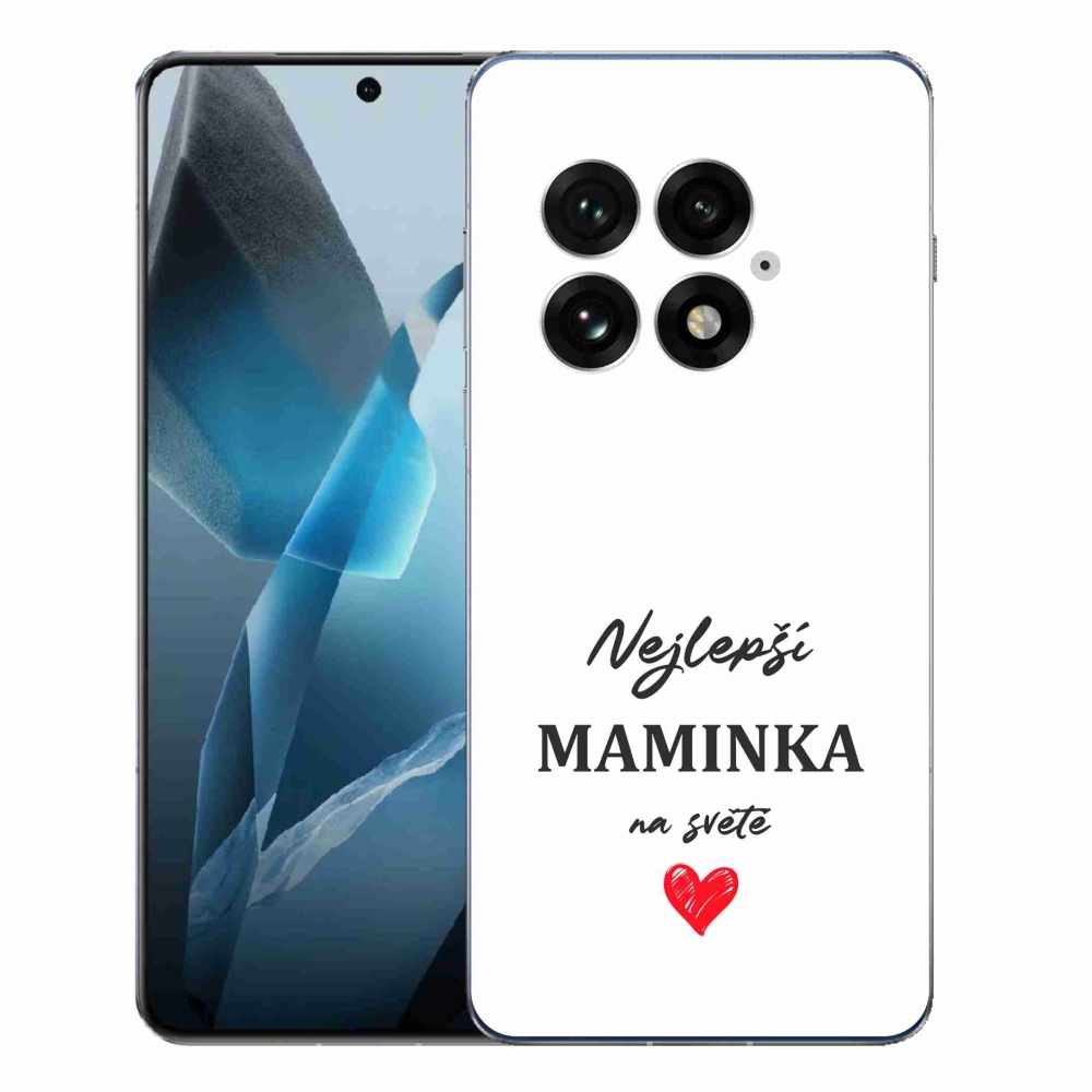 Gelový kryt mmCase na One Plus 13 - nejlepší maminka 1 bílé pozadí