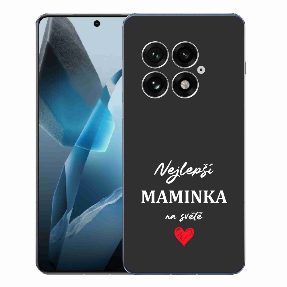 Gelový kryt mmCase na One Plus 13 - nejlepší maminka 1 černé pozadí