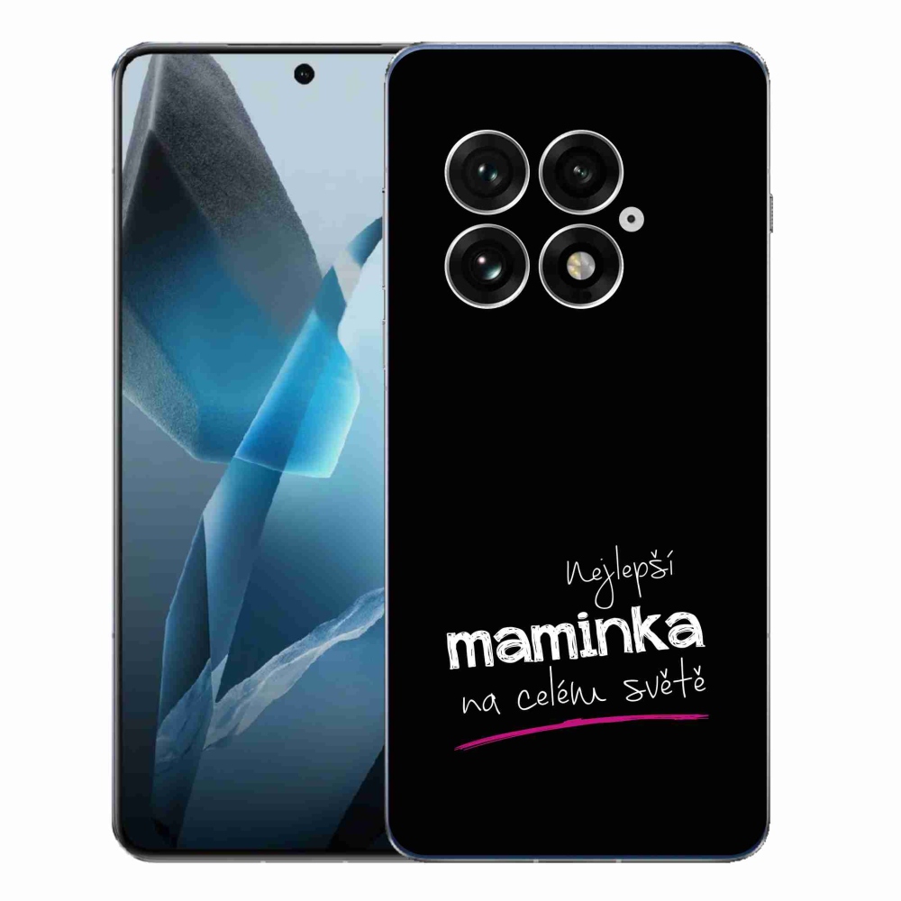 Gelový kryt mmCase na One Plus 13 - nejlepší maminka 4 černé pozadí