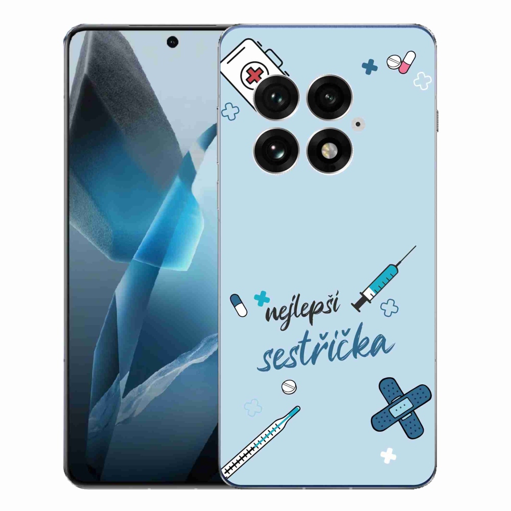 Gelový kryt mmCase na One Plus 13 - nejlepší sestřička modré pozadí