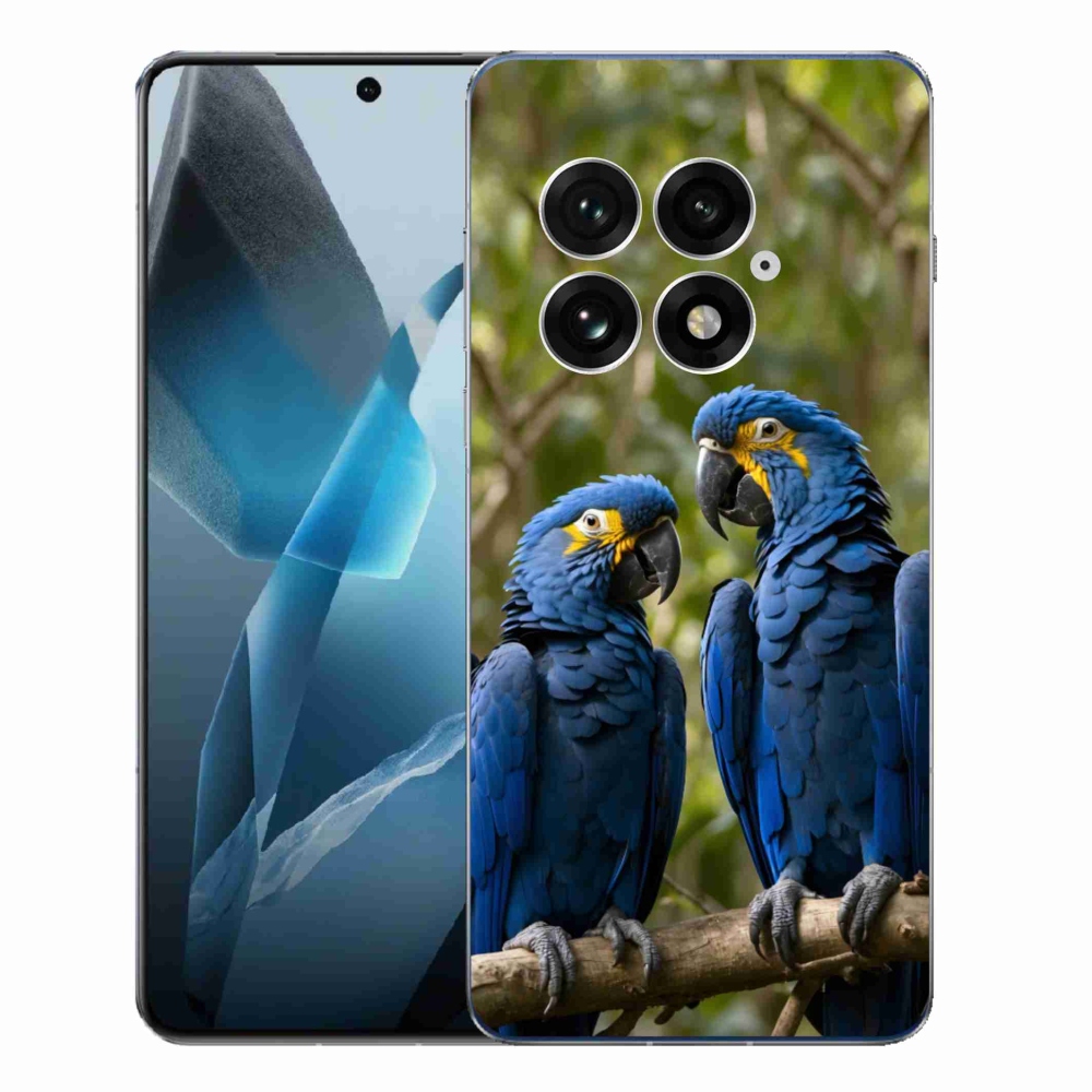 Gelový kryt mmCase na One Plus 13 - papouščí duo