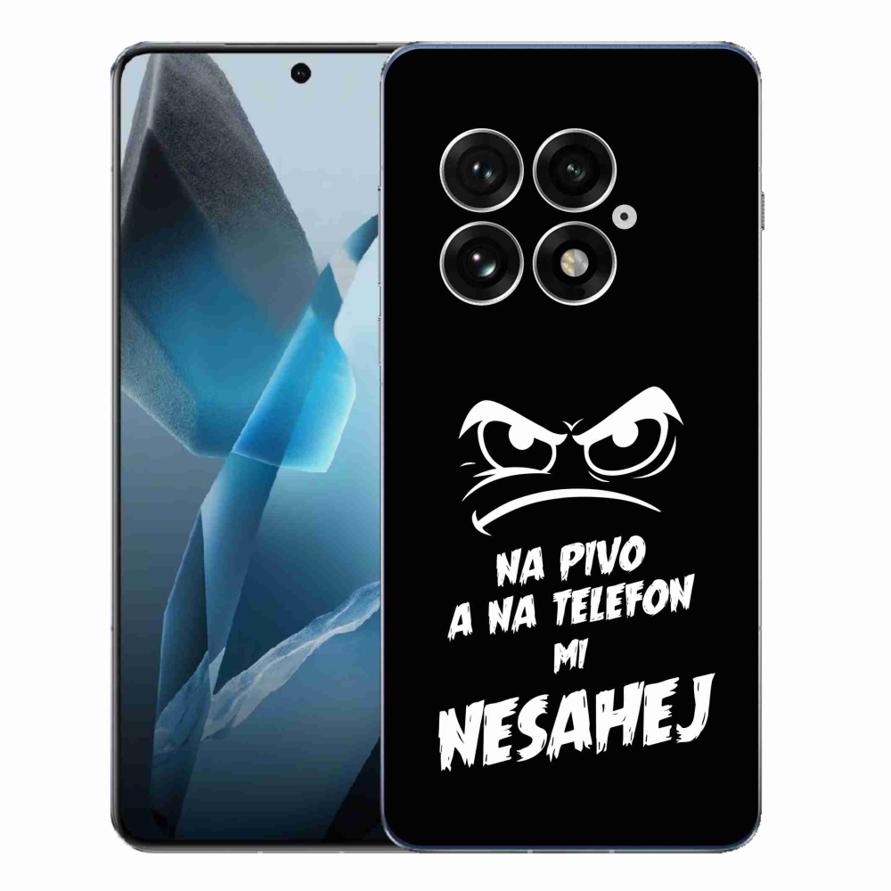 Gelový kryt mmCase na One Plus 13 - pivní motiv 2 černé pozadí