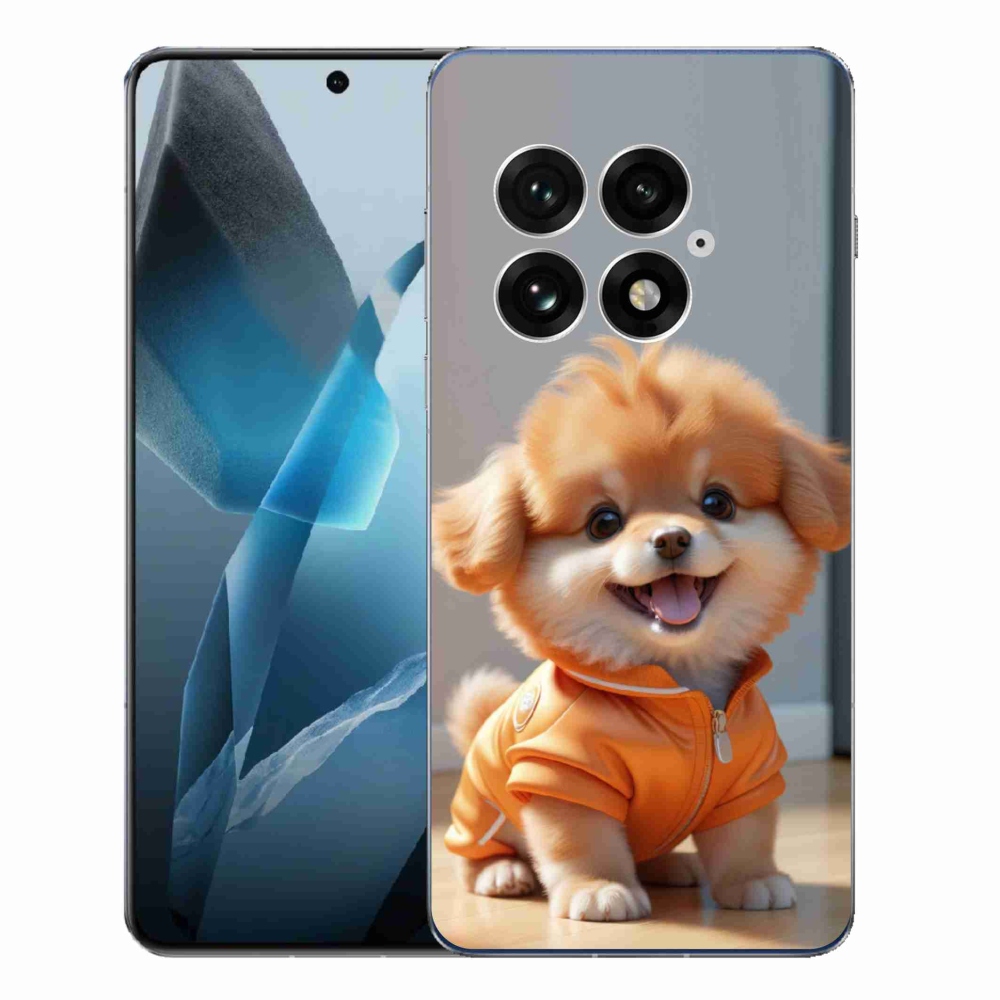 Gelový kryt mmCase na One Plus 13 - roztomilý pomeranian v mikině