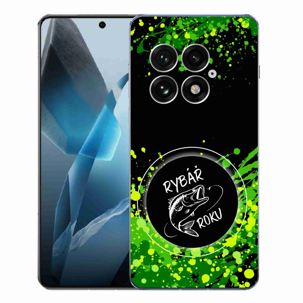 Gelový kryt mmCase na One Plus 13 - rybář roku černé pozadí