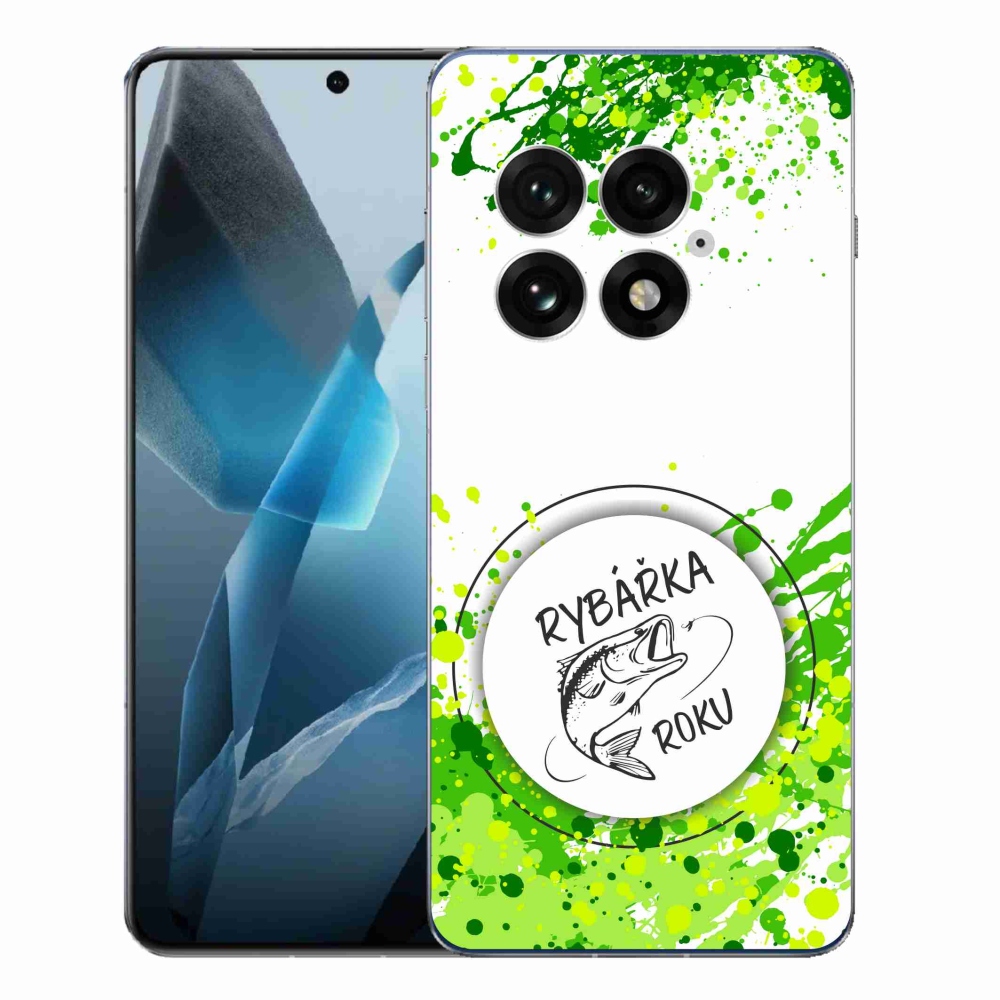 Gelový kryt mmCase na One Plus 13 - rybářka roku bílé pozadí