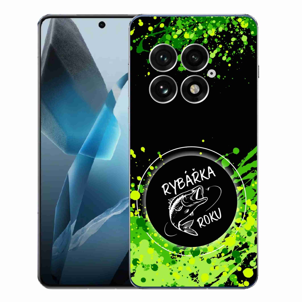Gelový kryt mmCase na One Plus 13 - rybářka roku černé pozadí