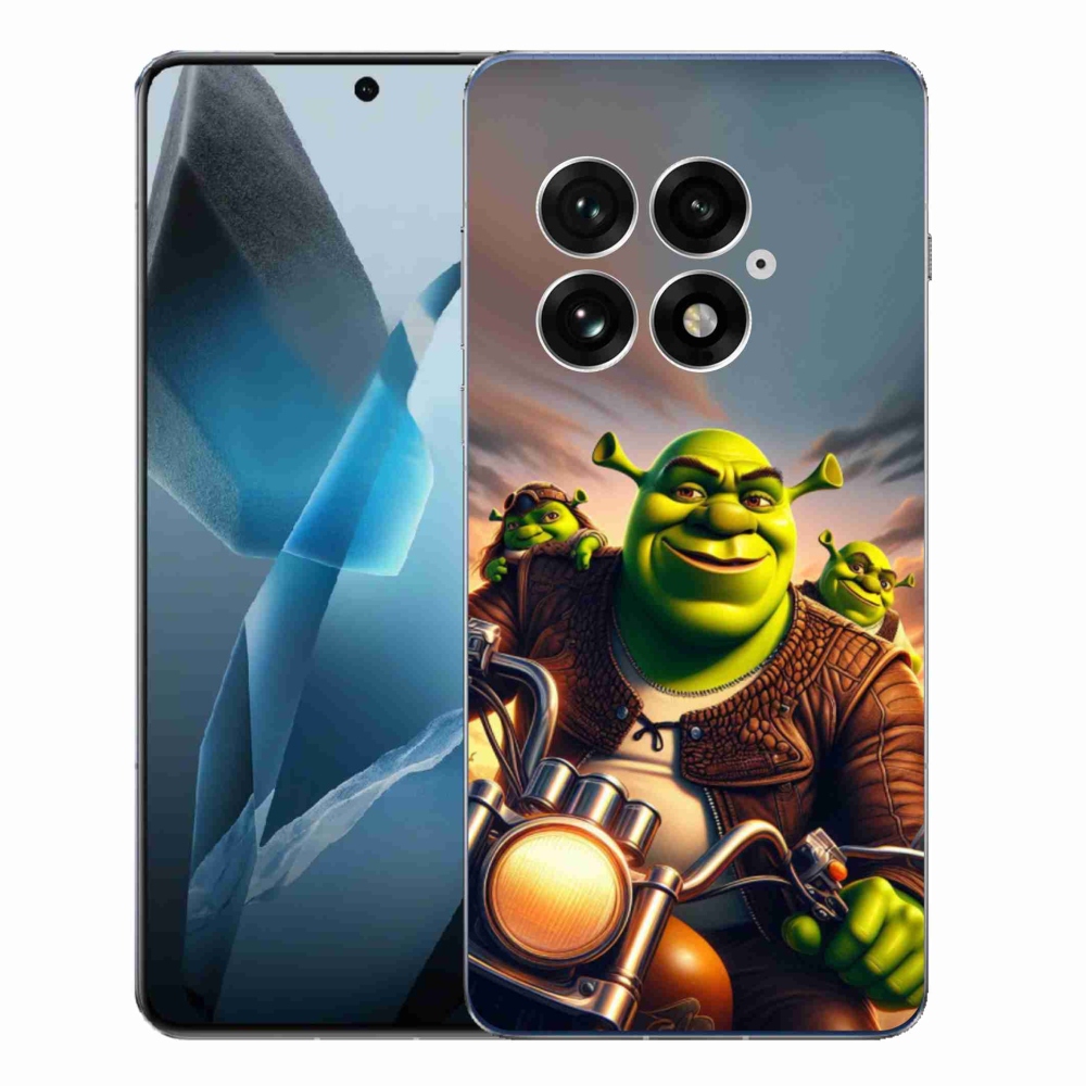 Gelový kryt mmCase na One Plus 13 - shrek na motorce