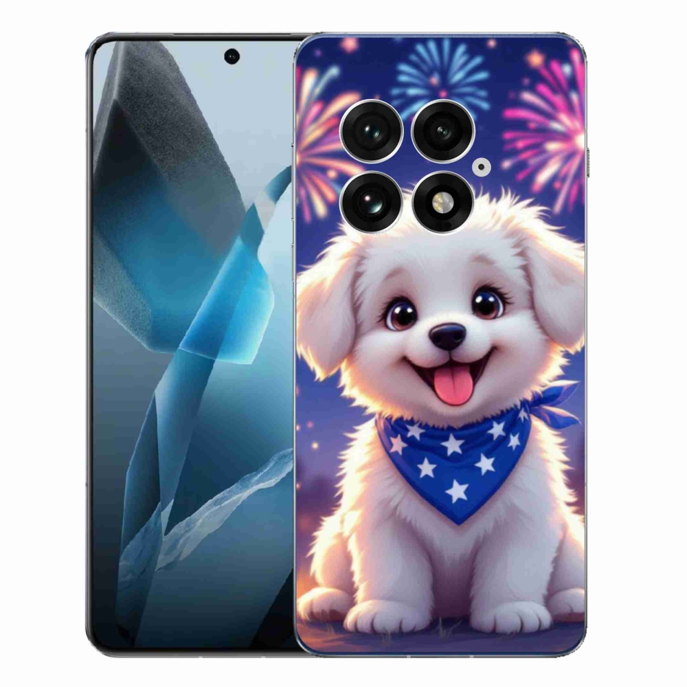 Gelový kryt mmCase na One Plus 13 - slavnostní štěně
