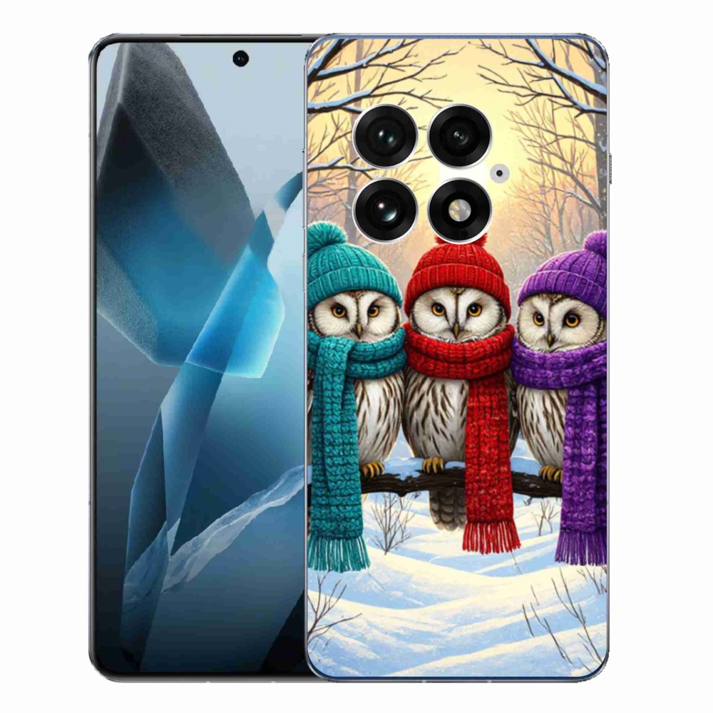 Gelový kryt mmCase na One Plus 13 - soví přátelé