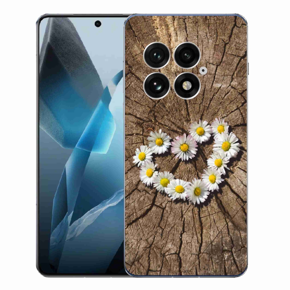 Gelový kryt mmCase na One Plus 13 - srdce z kopretin