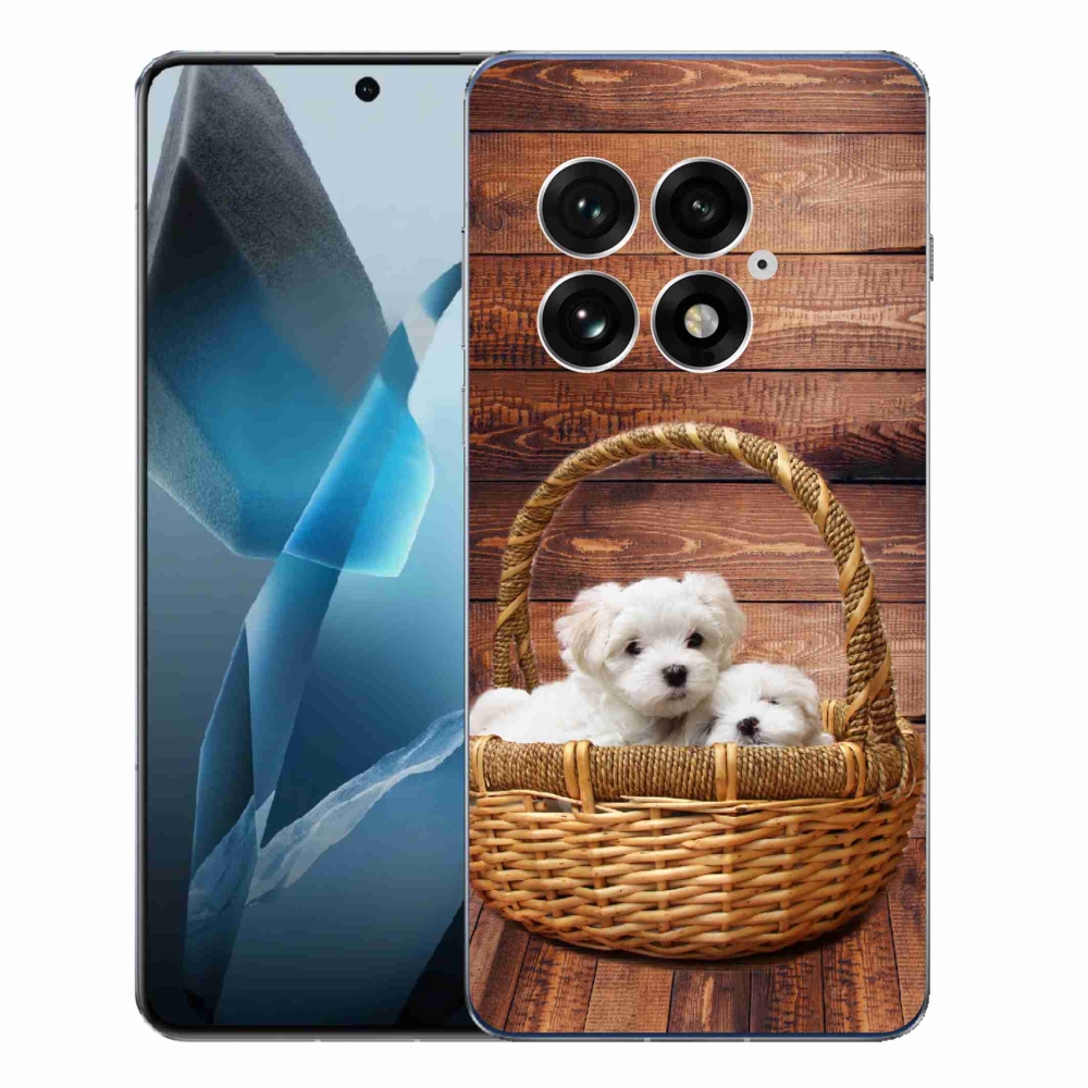 Gelový kryt mmCase na One Plus 13 - štěňátka