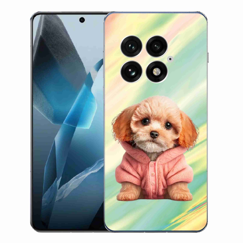 Gelový kryt mmCase na One Plus 13 - štěně ve svetru