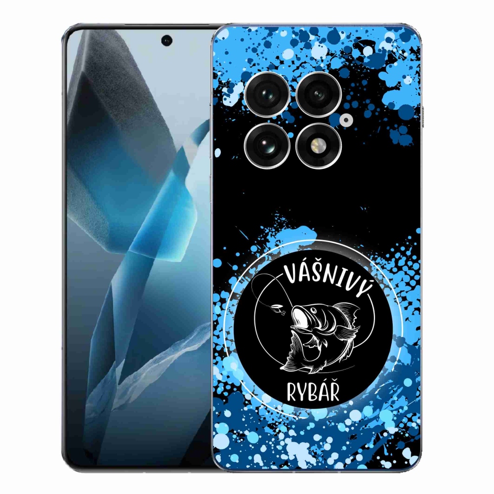 Gelový kryt mmCase na One Plus 13 - vášnivý rybář černé pozadí